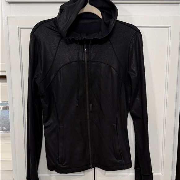 Lululemon Hooded Define Jacket Shine Special Edition size 12 Radiate Foil Black